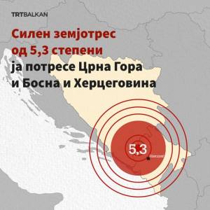 Силен земјотрес ја погоди Црна Гора, почувствуван и во Македонија