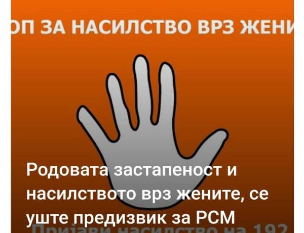 Родовата застапеност и насилството врз жените, се уште предизвик во РСМ