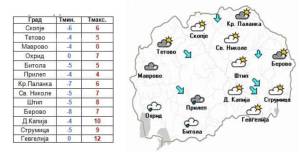 Во Битола утрово измерени -8 степени