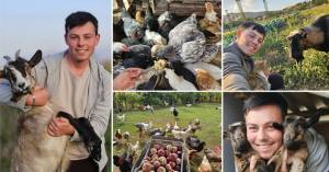 Марио (21) од Битола учи факултет и има фарма во село Крклино: „Носам кози на пасење, собирам јајца од кокошките“