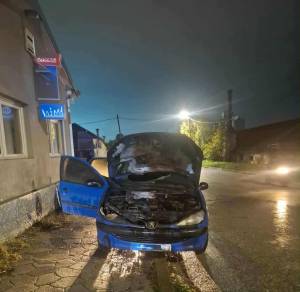 Изгоре автомобил &quot;пежо&quot; во Битола, интервенираше Противпожарната служба во Битола