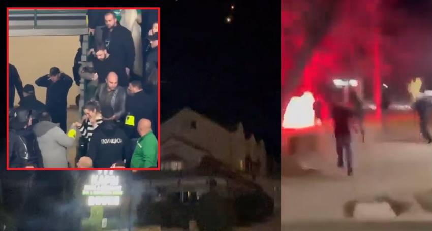 Девојче со крв на лицето, нападнати полицајци од Битола, уапсени хулигани синоќа на дербито Пелистер-Вардар