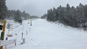 На Пелистер на скијање, патот до Копанки е чист